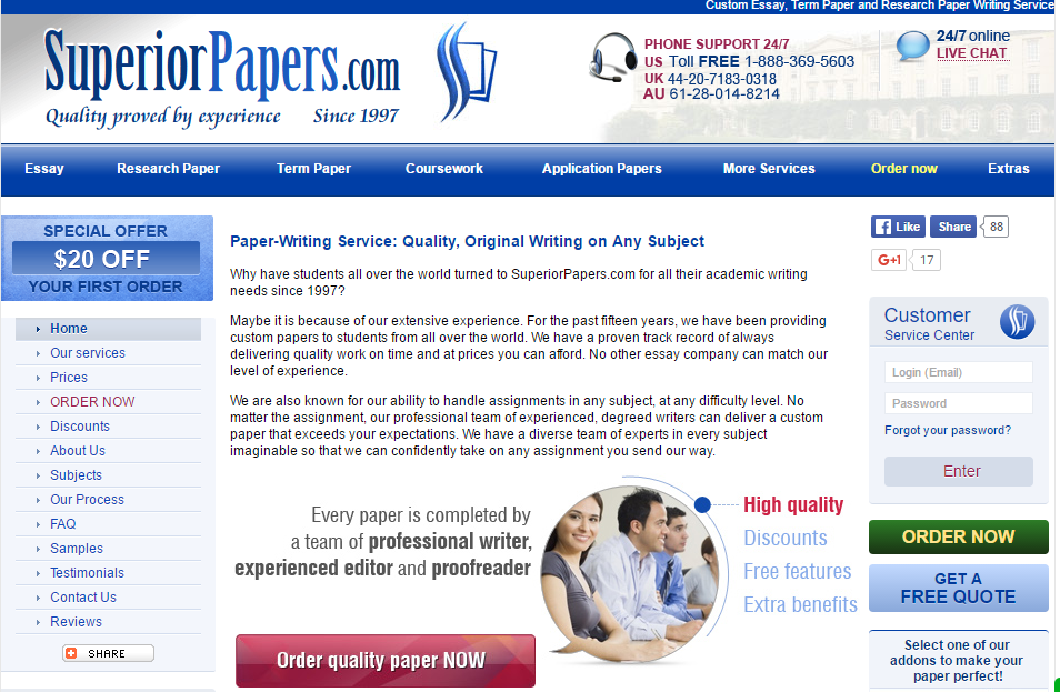 SuperiorPapers.com: Best Essay Writing Service